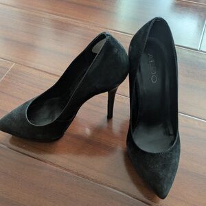 ALDO Black Suede Heels
